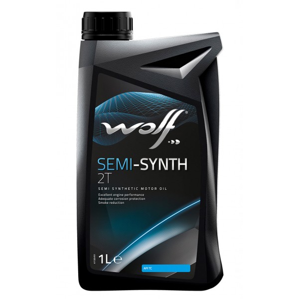 Полусинтетическое моторное масло WOLF SEMI-SYNTH 2T Мото 2T, 1л WOLF 8301803