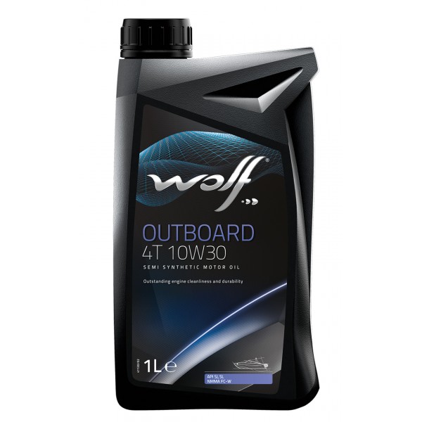 Полусинтетическое моторное масло WOLF OUTBOARD 4T 10W-30 Для водной техники 4T, 1л WOLF 8302305