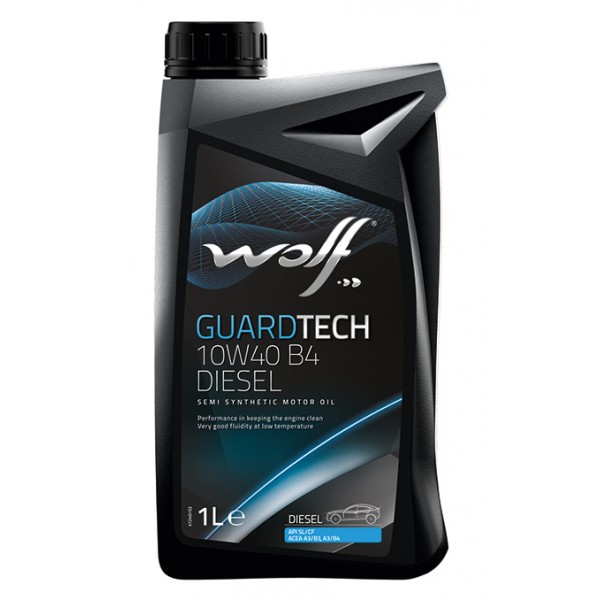 Полусинтетическое моторное масло WOLF GUARDTECH 10W-40 B4 DIESEL, 1л WOLF 8303517