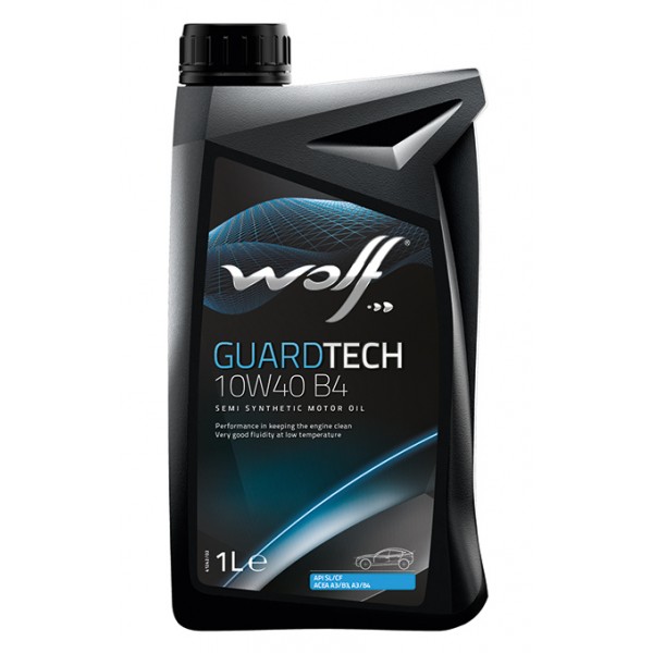 Полусинтетическое моторное масло WOLF GUARDTECH 10W-40 B4, 1л WOLF 8303616