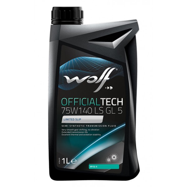 Полусинтетическое трансмиссионное масло WOLF OFFICIALTECH 75W-140 LS GL-5 Для МКПП, 1л WOLF 8304200