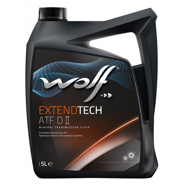 Минеральное трансмиссионное масло WOLF EXTENDTECH ATF D II Для АКПП, 5л WOLF 8305207
