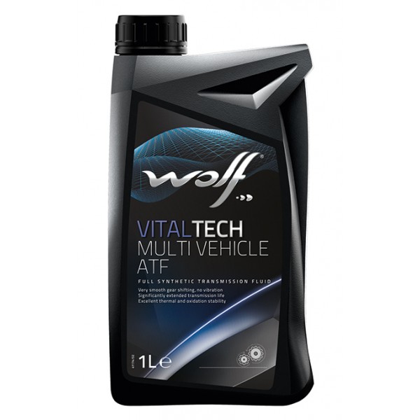 Синтетическое трансмиссионное масло WOLF VITALTECH MULTI VEHICLE ATF Для АКПП, 1л WOLF 8305603