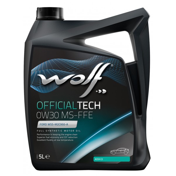 Синтетическое моторное масло WOLF OFFICIALTECH 0W-30 MS-FFE, 5л WOLF 8333910