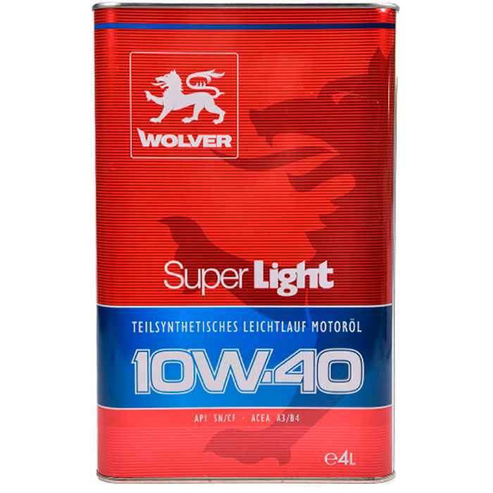 Автомобильное моторное масло WOLVER Super Light 10W-40 5л 4260360943904 WOLVER 4260360943904