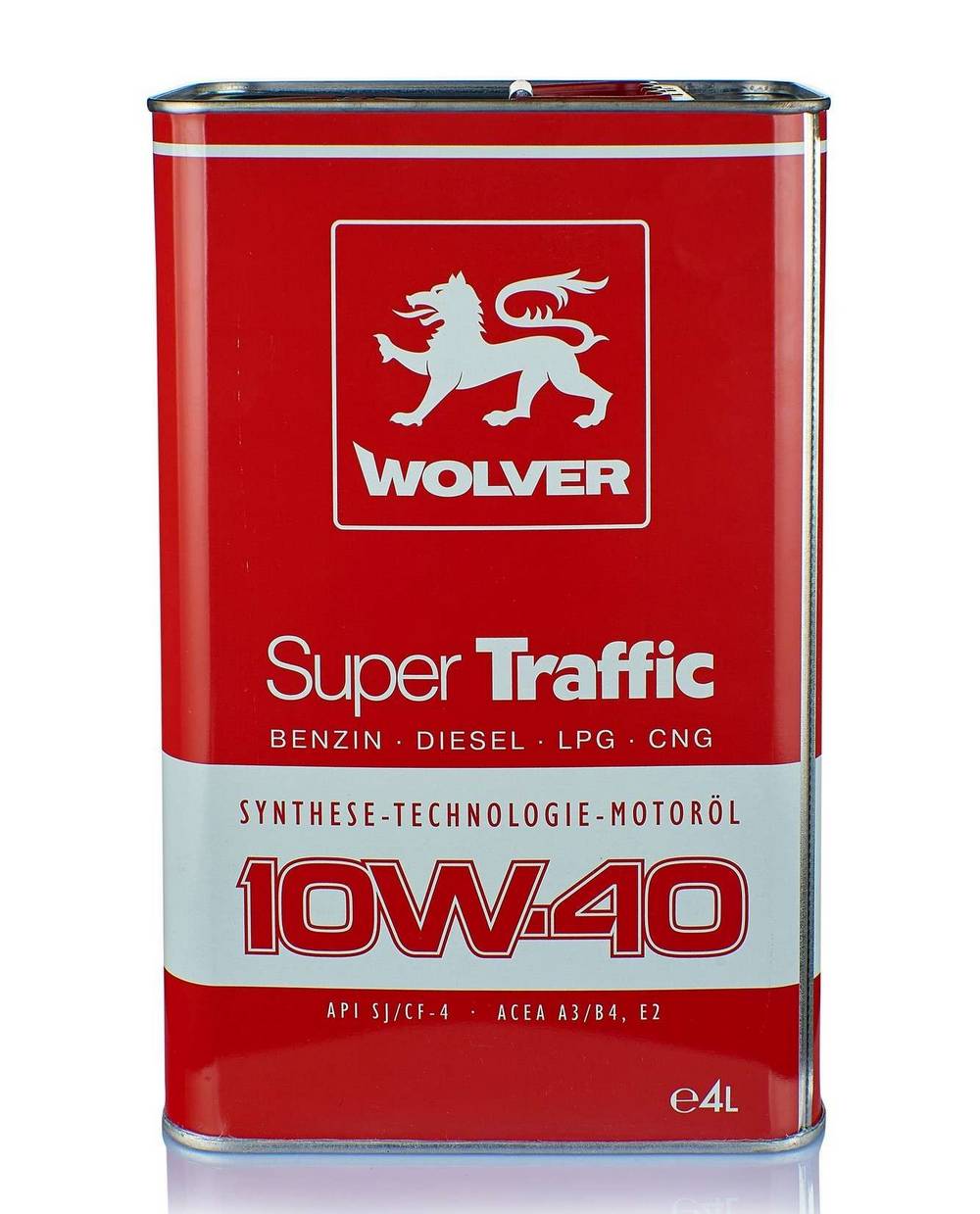 Автомобильное моторное масло WOLVER Super Traffic 10W-40 4л WOLVER 4260360942525