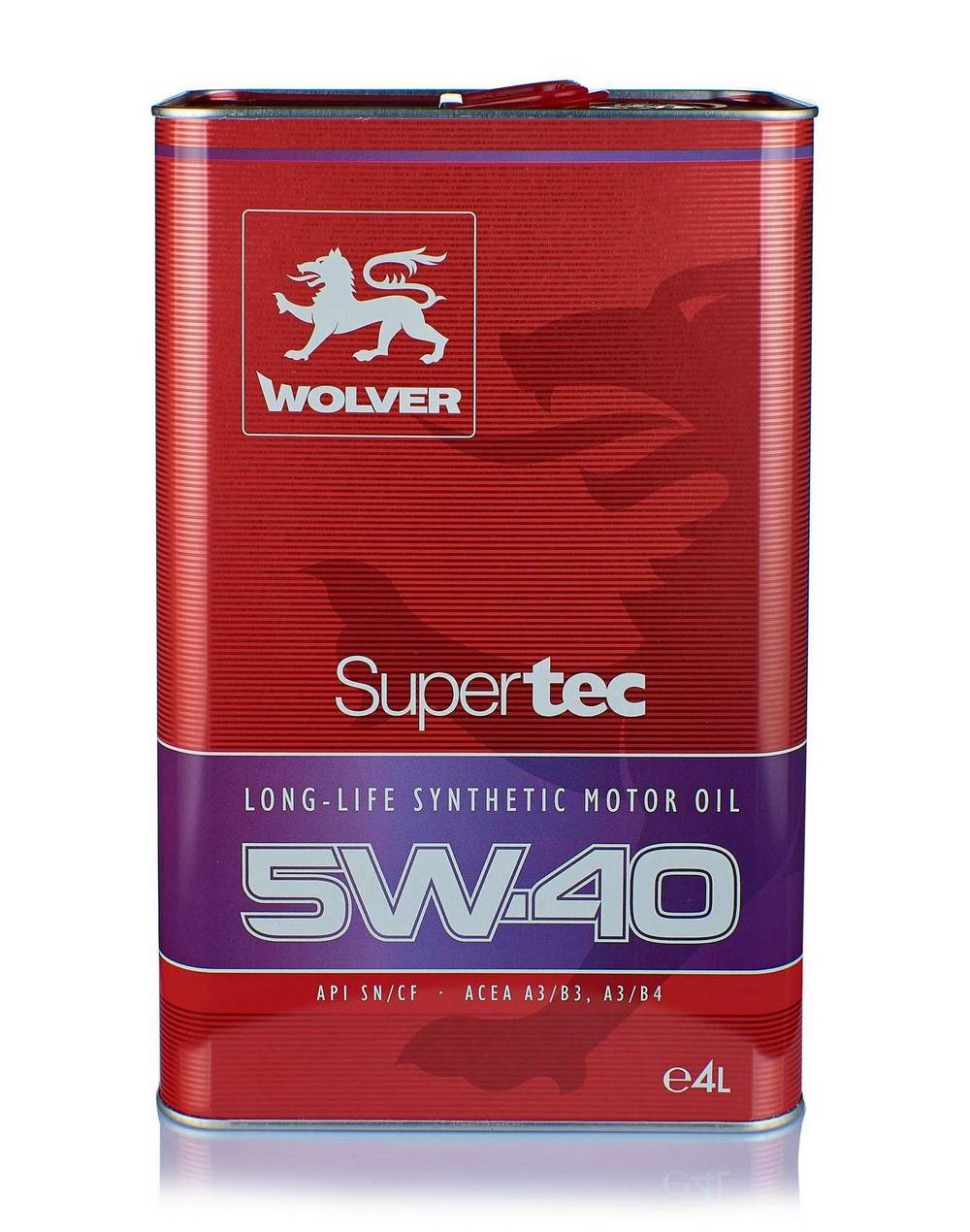 Синтетическое моторное масло Wolver SuperTec 5W-40 4л WOLVER 4260360940019