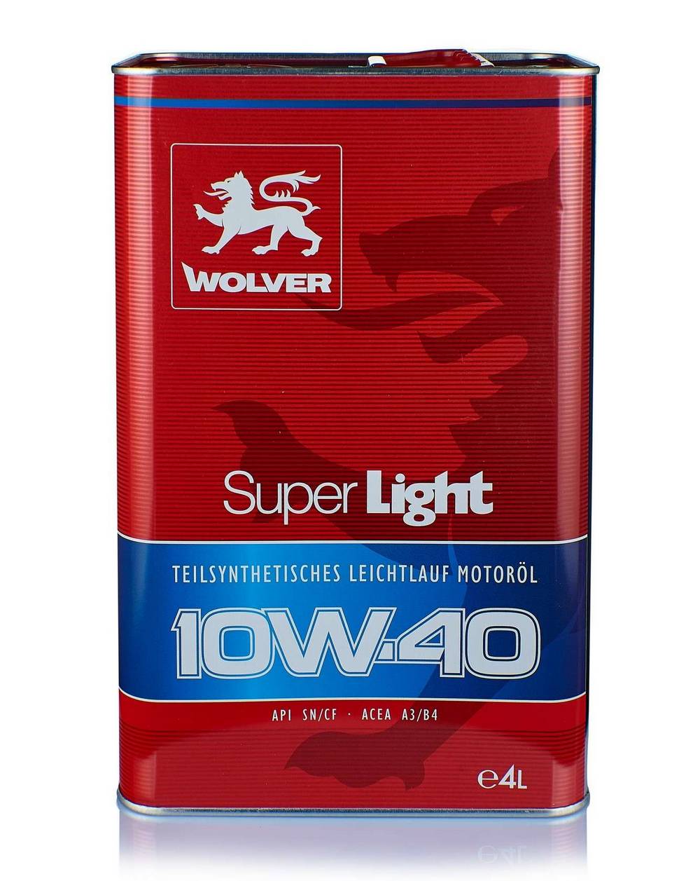 Полусентетическое моторное масло Wolver Super Light 10W-40 4л WOLVER 4260360940033