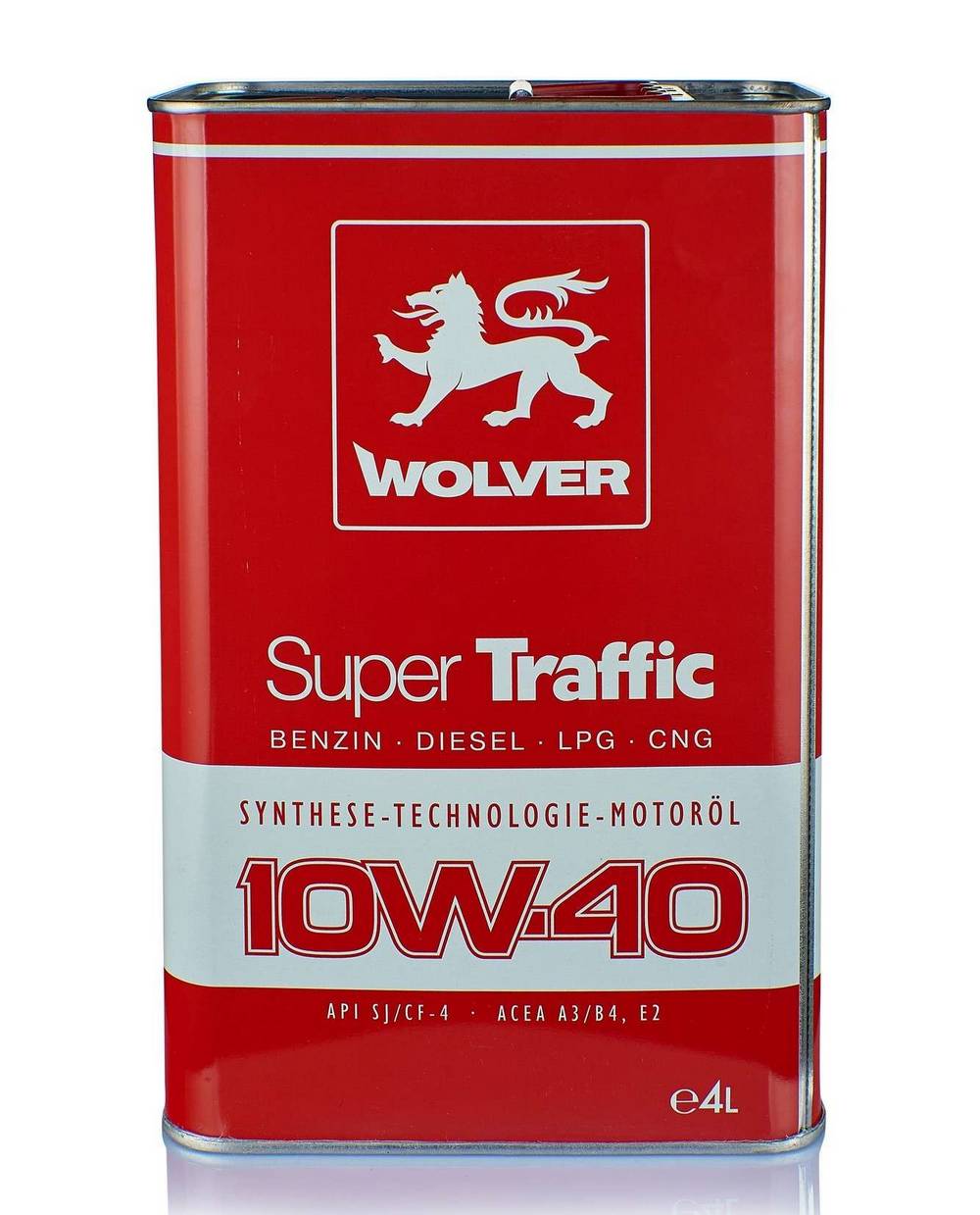 Полусентетическое моторное масло Wolver Super Traffic 10W-40 4л WOLVER 4260360942549