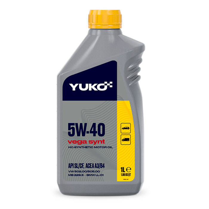 Автомобильное моторное масло YUKO VEGA SYNT 5W-40 1л YUKO 4823110401927