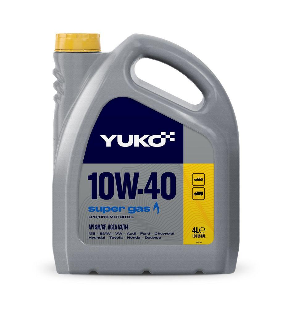 Автомобильное моторное масло YUKO SUPER GAS 10W-40 4л YUKO 4820070245332