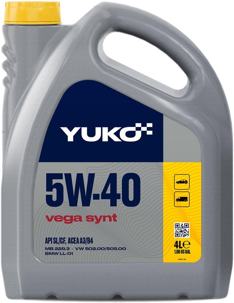 Автомобильное моторное масло YUKO VEGA SYNT 5W-40 4л 4823110401453 YUKO 4823110401453