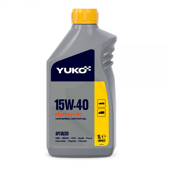 Автомобильное моторное масло YUKO DYNAMIC 15W-40 1л 4823110401590 YUKO 4823110401590