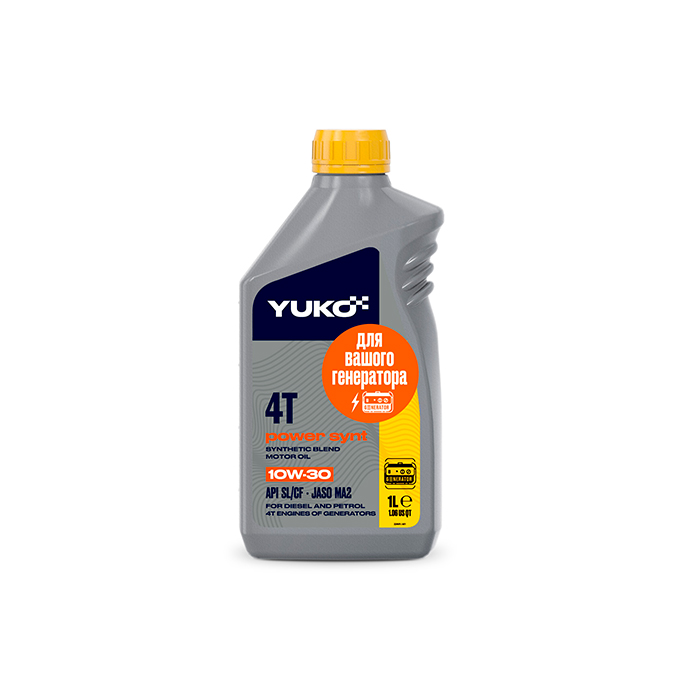 Автомобильное моторное масло YUKO POWER SYNT 4T 10W-30 1л YUKO 4823110402658