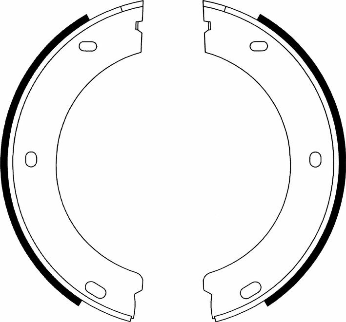 Комплект тормозных колодок, стояночная тормозная система DELPHI LS1597