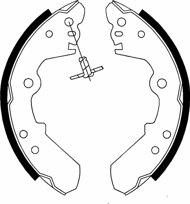 Тормозные колодки, барабанный тормоз, комплект DELPHI LS1687