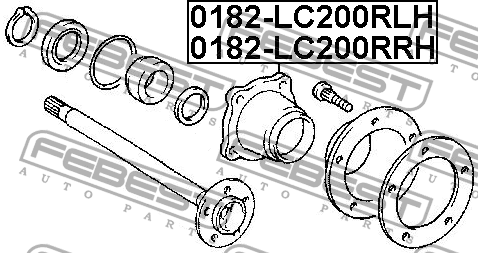 Ступица колеса FEBEST 0182LC200RLH