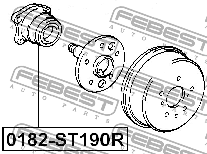 Ступица колеса FEBEST 0182ST190R