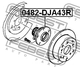 Ступица колеса FEBEST 0482DJA43R