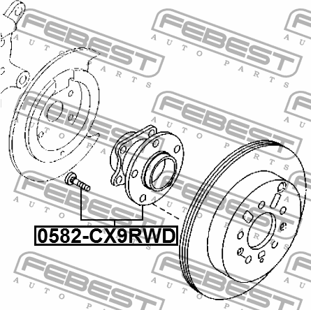 Ступица колеса FEBEST 0582CX9RWD
