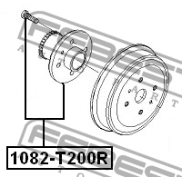 Ступица колеса FEBEST 1082T200R