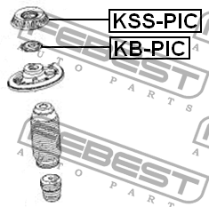 Опорный подшипник амортизатора FEBEST KBPIC
