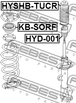 Опорный подшипник амортизатора FEBEST KBSORF