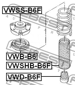 Опорный подшипник амортизатора FEBEST VWBB6