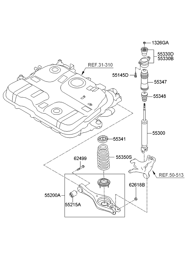 Пыльник амортизатора Hyundai / Kia 553161D000