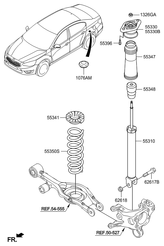 Пыльник амортизатора Hyundai / Kia 553163M000