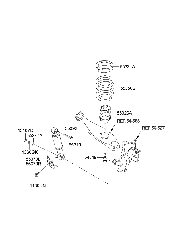 Отбойник амортизатора Hyundai / Kia 553262P000